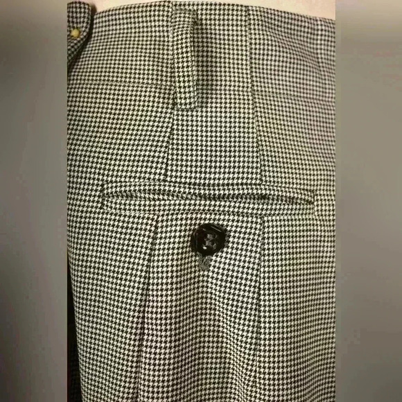 JIL SANDER Black White Gray Houndstooth Fitted Wool Pencil Skirt 40EU  4US Italy - Picture 5 of 10